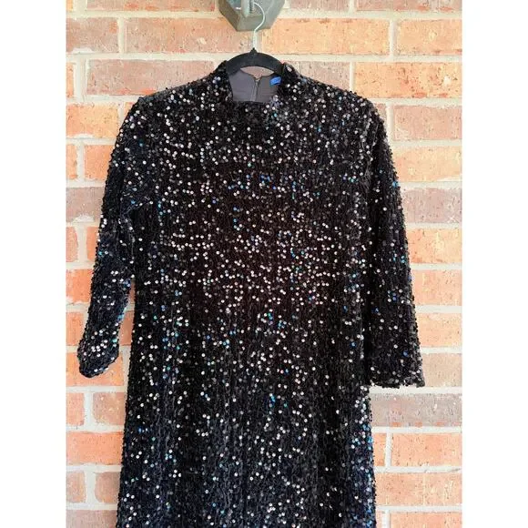 J. Mclaughlin Black Sequence Dress Size Small NWT - Picture 4 of 6